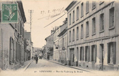 Louviers Rue Du Faubourg De Rouen (cliché pas courant à Louviers
