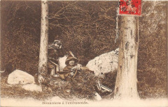 Jura (écris au verso éditeur Jules MerMet Saint-Claude) Douaniers A L'Embusc à Saint-Claude