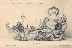 Fetes De La Bonneterie Troyenne 1909 Char De La Reine