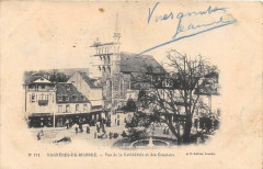 Bagneres De Bigorre Vue De La Cathedrale Et Des Coustous (dos non divisé)