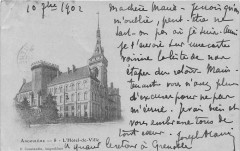Angouleme L'Hotel De Ville (dos non divisé) Cpa Precuseur à Angoulême