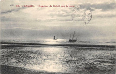 Calais Coucher De Soleil Sur La Mer à Calais