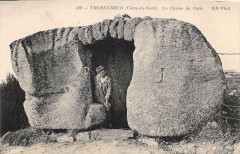 Carte postale ancienne Trébeurden - Rocher la chaise du curé
																	 à Trébeurden
								