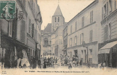Rue Saint-Blaise et l'Eglise St-Germain de Charonne à Paris 20e
