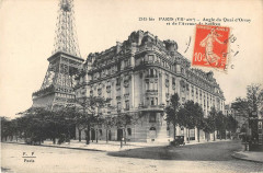 Angle du Quai d'Orsay et de l'Avenue de Suffren à Paris 15e