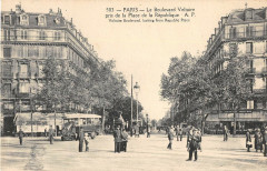 Paris Xe Le Boulevard Voltaire Pris De La Place De La Republique à Paris 10e