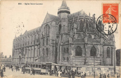 Carte postale ancienne Eu Eglise Saint Laurent
                                                                     à Eu
                                