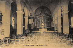 La Pacaudiere Interieur De L'Eglise (cpa toilée émaillée