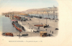 Boulogne Sur Mer Vue Generale Du Port  (dos non divisé) à Boulogne-sur-Mer