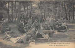 Camp De Coetquidan Section De Mitrailleuses Au Tir