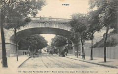 Rue des Pyrénées - Pont reliant les rues Stendhal et Ramus -
																					75020 Paris 20e
																			