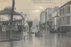 Alfortville Inondations De Janvier 1910 La Rue Veron à Alfortville