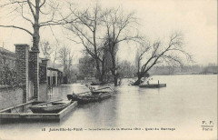 Joinville Le Pont Inondations 1910 Quai Au Barrage à Joinville-le-Pont