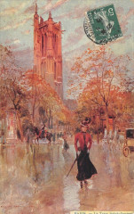 Paris Xe Cpa Illustrateur La Tour Saint Jacques à Paris 10e