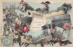 Carte postale ancienne Souvenir de Paris - XVIe Arrondissement
                                                                     à Paris 16e
                                