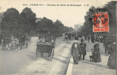 Carte postale ancienne Avenue du Bois de Boulogne
                                                                     à Paris 16e
                                