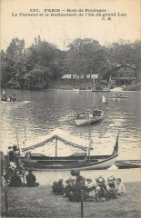Bois de Boulogne - Le Passeur et le Restaurant de l'Ile du grand Lac à Paris 16e