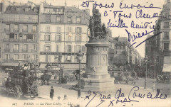 Carte postale ancienne La Place Clichy
                                                                     à Paris 17e
                                