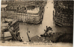 Paris Rue de Lyon prise de la Tour de l'Horloge Inondations 1910 à Paris