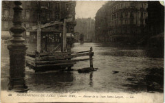 Paris Autour de la Gare Saint-Lazare Inondations 1910 à Paris