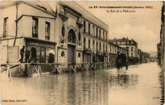 Le XVe Arrondissement Inondé (Janvier 1910) - La Rue de la Fédération à Paris 15e