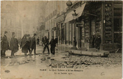 Paris Le Quai Voltaire Rue Bonaparte Inondations 1910 à Paris