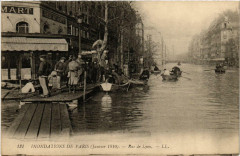 Carte postale ancienne Inondations de Paris (Janvier 1910) - Rue de Lyon
                                                                     à Paris 12e
                                