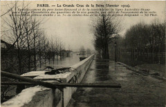 Paris Envahissement du port Saint-Bernard Inondations 1910 à Paris