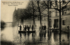 Paris Quai Debilly Ministere de la Marine Inondations 1910 à Paris