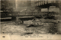Carte postale ancienne Paris Effondrement Cour du Havre Inondations 1910
                                                                     à Paris
                                