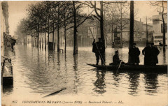 Paris Boulevard Diderot Inondations 1910 à Paris
