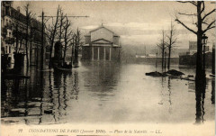 Carte postale ancienne Inondations de Paris (Janvier 1910) - Place de la Nativité
                                                                     à Paris 12e
                                