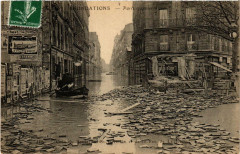 Paris Coin du Bd Saint-Germain Inondations 1910 à Paris