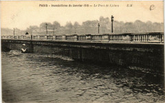 Paris Le Pont de l'Alma Inondations 1910 à Paris