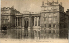 Paris La Chambre des Deputes Inondations 1910 à Paris