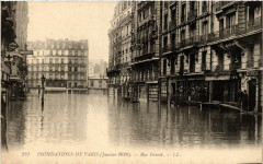 Inondations de Paris (Janvier 1910) - Rue Parrot à Paris 12e