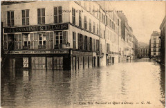 Paris Coin de Rue Surcouf et Quai d'Orsay Inondations 1910 à Paris