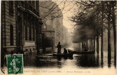 Paris Avenue Montaigne Inondations 1910 à Paris