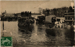 Paris L'Esplanade des Invalides Inondations 1910 à Paris