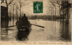 Paris Boulevard Diderot Inondations 1910 à Paris