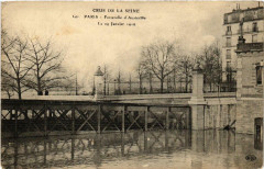 Paris Passerelle d'Austerlitz Inondations 1910 à Paris