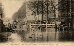Paris Boulevard Saint-Germain Inondations 1910 à Paris