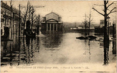 Carte postale ancienne Inondations de Paris (Janvier 1910) - Place de la Nativité
                                                                     à Paris 12e
                                