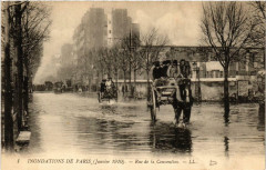 Inondations de Janvier 1910 - Rue de la Convention à Paris 15e