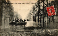 Paris Boulevard Haussmann Inondations 1910 à Paris