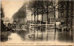 Paris Boulevard Saint-Germain Inondations 1910 à Paris