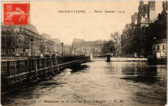Paris Pont d'Arcole Inondations 1910 -
																					75000 Paris
																			