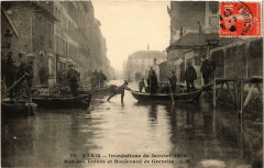 Inondations de Janvier 1910 - Rue des Usines et Boulevard de Grenelle -
																					75015 Paris 15e
																			