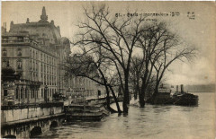 Paris Quai d'Orsay Inondations 1910 à Paris