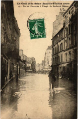 Paris Rue de Charenton a l'Angle du Bd Diderot Inondations 1910 à Paris